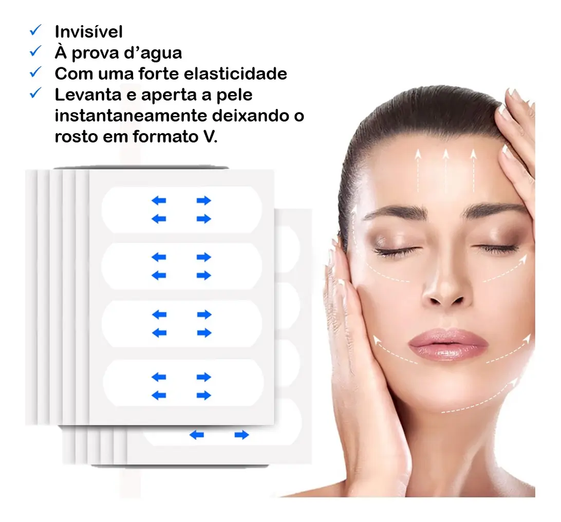 Kit de adesivos faciais lifting para uso cosmético temporário